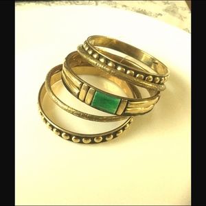 NWOT Adorable Brass Bangles